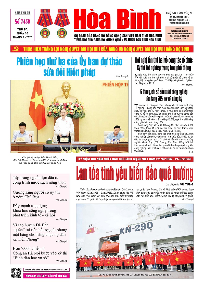 Báo Hòa Bình số 7459